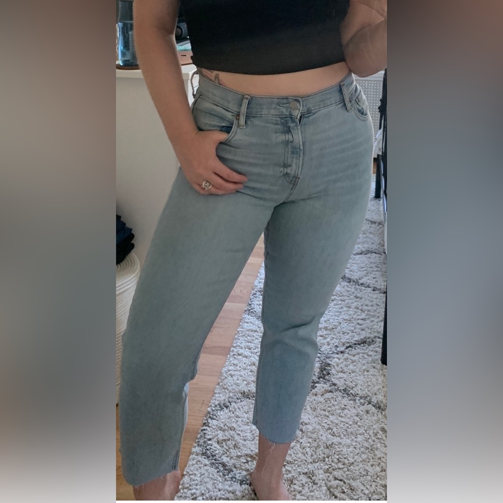 Gap Straight Light Wash Denim Jeans